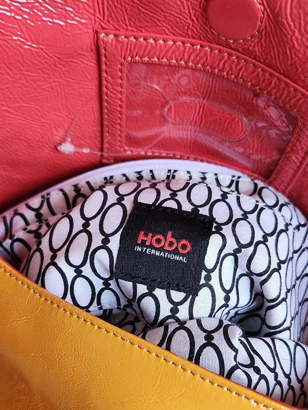 HOBO Yellow Patent Leather Clutch New‎ Dopamine New No Tags Sophisticated Chic